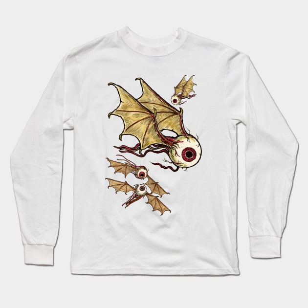 MORE FLYING EYEBALLS Long Sleeve T-Shirt by Armadillo Hat